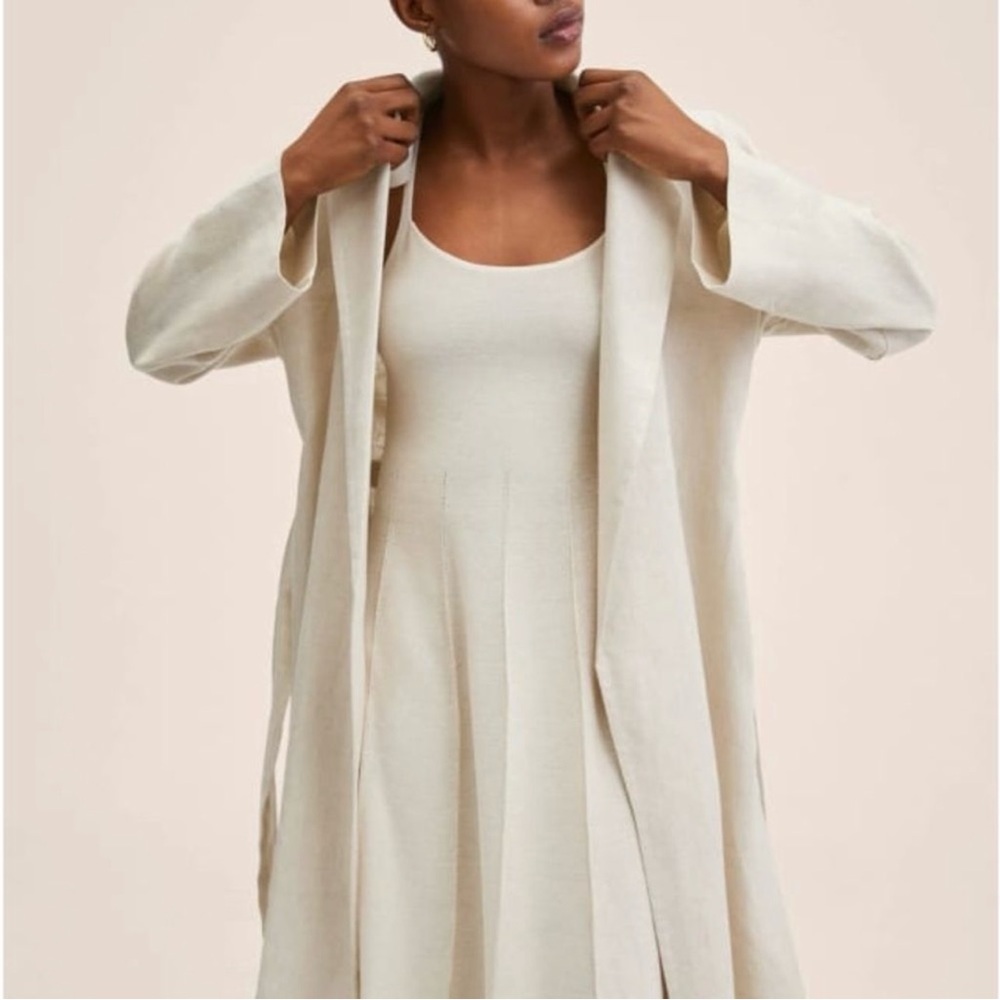 Mango Cream Trench Coat